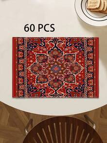 1/2/4/6/8pcs Digital Printed Placemats, Bohemian Geometric Pattern Printed Placemats For Dining Table Decor, Suitable For Daily Use, Festivals, Parties, Birthdays, Weddings, Dinners, Kitchen & Dining Room - Multicolor - View 14