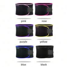 1pc Adjustable Waist Trimmer Belt With Pocket, Sweat Enhancer For Fitness, Weightlifting, Running - Multicolor - View 8