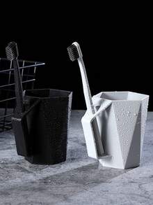 1 Piece Household Diamond-Shaped Toothbrush Cup For Couples With Handle, Stylish And Simple Creative Rinse Cup - 400ml - View 9
