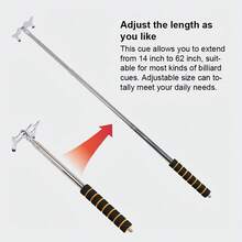 4pcs Adjustable Telescopic Pool Cue Bridge Set, Detachable Extendable Pool Cue Bridge With 3 Brass Tips, Non-Slip Foam Handle, Suitable For Home, Bar, Club Pool Tables To Improve Shooting Accuracy For Billiards And Snooker Players - Multicolor - View 6