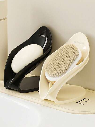 1pc Creative Soap Dish, Self-Draining Soap Holder, Bathroom Soap Rack, Soap Storage Shelf, Bathroom Accessories