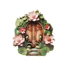 1.0cm Thick Mini Fairy Door Decor, Garden Micro Landscape Decoration, Fairy Door Shaped Tabletop & Potted Plant Scene Accessory, Farmhouse Style Decor, Outdoor & Garden Decoration, Gardening Ornament (Double-Layer Craft) - JLM043 - View 12
