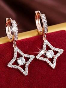 Luxury Zirconia Stud Earrings, Elegant High-End Earrings, Refined And Fashionable Earrings For Women - Multicolor - View 3