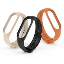 3条装男女通用纯色TPU表带，适用于小米手环3/4/6/5/7/8/9/10，也适用于小米手环7/6/5/4/3，硅胶腕带，小米手环5/6/7配件 - 彩色 - 查看 7