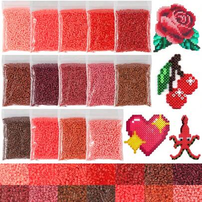 1100pcs 2.6mm Fuse Beads Kit, Suitable For DIY Creative Jewelry Making, Bracelets, Pendants, Decorations, Perfect Gift For Perler Beads Melting