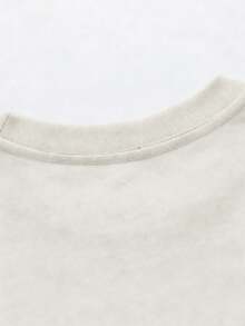 Áo thun ngắn tay unisex đồng bộ cho các cặp đôi, in hình trước và sau, phong cách thường ngày, đường phố, học sinh, phù hợp cho mùa xuân, hè, thu, quà tặng cho bạn trai, bạn gái, chồng, vợ, quà kỷ niệm. - Màu be - Xem 5