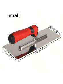 Stainless Steel Plastering Trowel Plaster Finishing Wall Tile Flooring Plaster Trowel Bricklayer Construction Tools - Stainless Steel Trowel With Red Handle - View 12