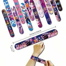 12/24pcs K-POP Cartoon Clapping Bracelets, Anime Character Pattern KPOPPP Clapping Rings, Theme Birthday Party Supplies, Photo Props, Christmas, Valentine's Day, Easter Gifts - Sets - View 10