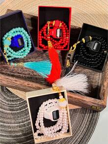 Portable Handheld Counter Set - Beads + Tassel Pendant, Dedicated For Chanting Mantras, Buddhist Supplies - One Size Fits All - View 5