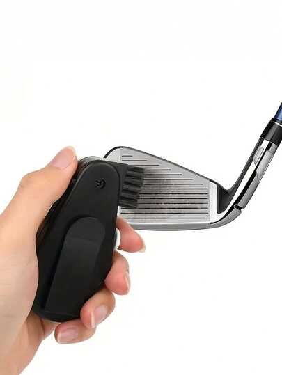 Set de accesorii de golf multifuncționale portabile 5 în 1: furcă pentru green, marcator, urme de bile, perie pentru crosă și curățitor de jgheaburi, instrument de reparare a gazonului, ABS negru - cadoul perfect pentru pasionații de golf de toate genurile.