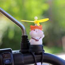 Popular Cute Windmill Bicycle Motorcycle Decoration Duckling Car Ornament Trending Animal - Upgraded Version With Rotating Fan - View 19