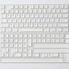 121 Keys White & Purple Keycaps, Dual-Color OEM Profile, Best Gift, Keyboard Keycaps, Keycap Collector, Keyboard Accessories, Mechanical Keyboard Keycaps, ABS Keycaps, Cherry Keycaps, Dual-Color Injection Molded Keycaps, Hot-Swappable Keycaps - Plain White (purple) - View 9