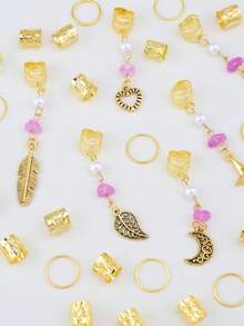 Fashionable Moon & Star Hair Clips, Suitable For Eid Al-Fitr - Gold - View 4