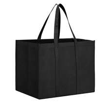 8pcs Large 9.25-Gallon Black Non-Woven Tote Bags With Durable Handles - A Multifunctional Storage Solution For Shopping, Travel, And Car Organization, Reusable Shopping Bags Large-Capacity Waterproof Supermarket Shopping Bag Portable Non-Woven Bag For Retail Stores Boutique And Supermarkets - Nhiều màu - Xem 15