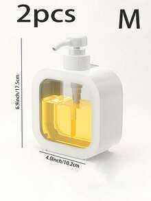 Press-Type Body Wash, Dishwashing Liquid, Shampoo, Empty Bottles, Lotion, Bulk Replacement Bottles, Transparent One Bottle - White - View 9