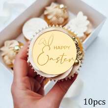 5pcs/10pcs/20pcs Easter Cupcake Decorations, Easter Eggs Rabbits Decor For Holiday Party Birthday Cake Decorating Supplies - Multicolor - View 16