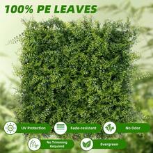 12 paneles de césped artificial de 50 x 50 cm, paneles de plástico para setos como pantallas de privacidad con protección UV (aprox. 3 m²), pared verde artificial para jardín, terraza, decoración de bodas y cumpleaños en interiores y exteriores. - 12 piezas - Ver 3