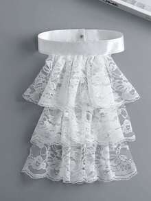 1 pieza Cuello de volantes de encaje vintage, Cuello de volantes barroco, Accesorio de cuello de encaje gótico - Multicolor - Ver 4