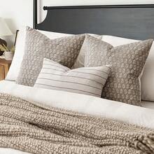 1pc Linen Unfilled Pillowcase, Bohemian Floral Print Neutral Pillowcase, Suitable For Living Room And Home Use - Floral Light Brown - View 4