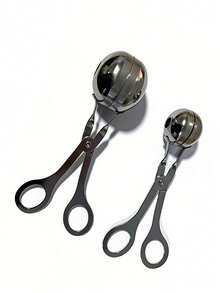 1/2件装不锈钢不粘肉丸制作器，肉丸夹，蛋糕球肉丸制作器冰夹，厨房饼干面团勺 - 銀色 - 查看 13