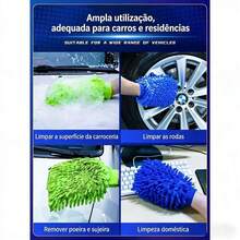 Chenille Microfiber Glove For Car Wash And Cleaning, Multipurpose, Durable - 3 miếng - Xem 5