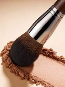 Make Up For Ever Makeup Brush, Brown, Medium Size, Face Brush, Setting Brush, Loose Powder Brush - Brown - View 3