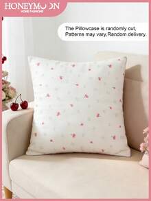 1 pieza Funda de almohada con estampado de flores de cerezo, suave y cómoda, cierre de sobre, adecuada para decoración del hogar, sofá, dormitorio, dormitorio universitario, lavable a máquina (no incluye relleno de almohada) - Multicolor - Ver 2