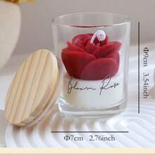 1pc Rose Shaped Aromatherapy Candle, Handmade Soy Wax Candle/Scented Candle, Helps Relieve Stress And Relax, Suitable For Home Decor, Bedroom Decor, Candle Gifts, Holiday Gifts, Birthday Gifts, Gifts For Her, Wedding Decor - Multicolor - View 10
