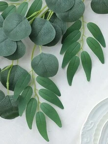 1 件人造桉树藤蔓，仿柳树和桉树组合藤蔓，带有丝绸般的绿色叶子，人造悬挂植物，绿色装饰，适合情人节、母亲节、春季装饰、家居装饰、门廊装饰、婚礼、派对、房间装饰、卧室装饰、春季婚礼拱门和墙饰。 - 彩色 - 查看 8