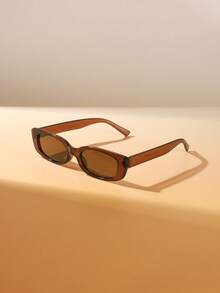 一套女士Y2K潮流引领者黑色纤细椭圆形镜框防紫外线镜片大胆前卫时尚眼镜，适合周末探险和拍照 - 彩色 - 查看 10