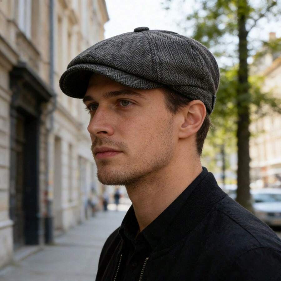 1pc Vintage Street Style Men's Classic Versatile Beret Cap, Suitable For Outdoor, Travel, Leisure In Spring, Autumn And Winter,Summer,Beach,Holiday,Festival - Multicolor - View 1