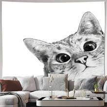 Cat Tapestry Wall Hanging Anime Aesthetic Room Decor Japanese Kawaii Home Decor Living Room Bedroom Wall Art Vintage Tapestry - 主圖樣式 - 查看 7