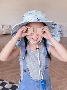 Mũ chống nắng mùa hè cho trẻ em, mũ tai bèo rộng vành thoáng khí bằng lưới, mũ choàng đi biển cho bé chống nắng. - mũ - Xem 3
