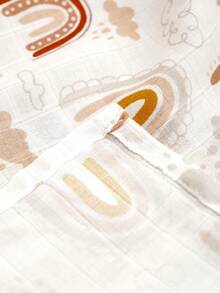 5PCS 60*60cm Muslin Extra Soft And Absorbent Baby Burping Cloth - Washcloth Baby Face Towel,Multi-Purpose Square Handkerchief,Baby Bandana Drool Bibs - Multicolor - View 7