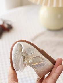 2026新款女童珍珠公主鞋，春秋季新款，1双装 - 米色 - 查看 4