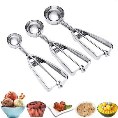 1 pieza Cuchara para helado de acero inoxidable premium - Perfecta para excavar y servir helado, utensilio de cocina