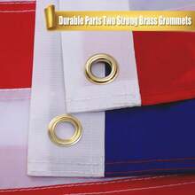 American Flag Durable 3x5 Ft Outdoor Heavy Duty,Made In USA American Flags ,Longest Lasting Non Fading American Flags For Outside 3x5,Waterproof Embroidered American Flag, All Weather US Flags Use Outdoor High Wind,Tear Proof America Flag Sewn Stripes And Embroidered Stars - B - View 5