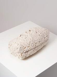 Túi xách cầm tay xếp ly hình đám mây, thích hợp cho tiệc tùng, họp mặt, hẹn hò, dạ hội (Họa tiết ngẫu nhiên) - Màu be - Xem 6