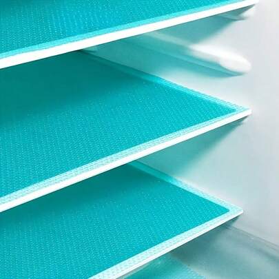 2/4pcs Washable Fridge Mats, Refrigerator Covers Pads, Waterproof Non-Slip Freezer Glass Shelf Liners, Cabinet Drawers Mat, Organization And Storage, Accessories & Stuff