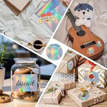 420 Sheets Holographic Printable Sticker Paper, Compatible With Inkjet And Laser Printers, Glossy Vinyl Sticker Paper, Quick Dry - 8.3X11.7 Inches, Rainbow Color - 10ps - View 7