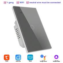 Công tắc cảm ứng thông minh đạt chuẩn UL, mặt kính cường lực, cần dây trung tính, DS-121 công suất cao 600W/gang, công tắc gắn tường WiFi & Bluetooth, 1/2/3/4 gang màu trắng/đen, tương thích với Alexa, Tuya, Yandex Alice, Tmall Genie, v.v., điều khiển từ xa bằng giọng nói qua ứng dụng, hẹn giờ, thích hợp cho chiếu sáng nhà ở và khách sạn. - Nhiều màu - Xem 23