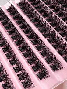 120 قطعة DIY رموش حجم كبير 10 صفوف بأطوال مختلفة من 8 إلى 16 ملم، لون D مجعد، رموش صناعية من الفرو الناعمة والمجعدة والطبيعية الخفيفة، عناقيد رموش، رموش فردية، رموش مزيفة - D - مشاهدة 4