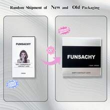 FUNSACHY 1 Pair Brown/Gray Natural Tone Disposable Lenses, Suitable For Natural Makeup - AUDREY-bROWN - View 7