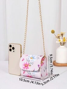 1个女士印花迷你零钱包兼口红包，精致小巧，简约设计，精美礼品 - 彩色 - 查看 7