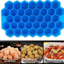Silicone Meatball Mold, 37 Grids, With Lid, Honeycomb Pattern, Rice Ball Maker, Fish Ball Maker, Beef Meatball Maker, Meat Tools, Kitchen Accessories - Multicolor - View 6