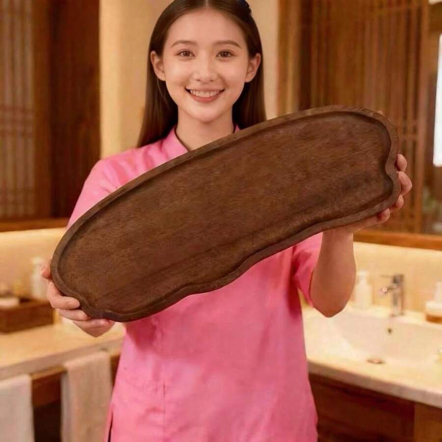 1个木质托盘,可作餐盘、多功能家居装饰和实用器皿,适合盛放水果、蛋糕、零食、甜点或奶酪,非常适合聚会或下午茶,也是一款装饰托盘。 - 棕色 - 查看 1