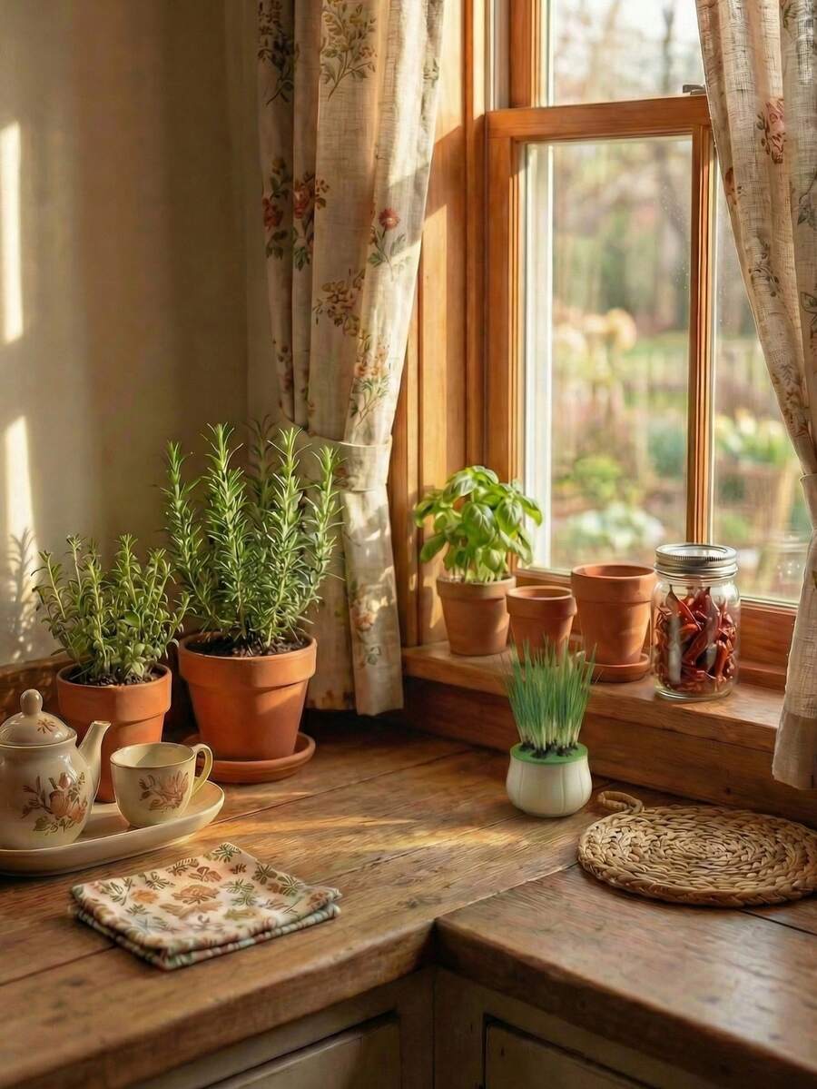 二合一（白色底座+绿色盖子）葱再生农场葱栽培盆，水培葱种植盆，室内厨房园艺家庭园艺，简约装饰 - A - 查看 1