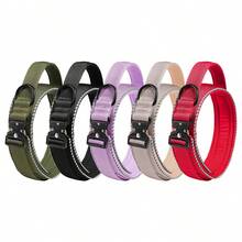 1pc Premium Dog Collar, Tactical Dog Collar With Handle And Heavy Duty Quick Release Metal Buckle, Thick, Adjustable, Reflective, Suitable For Medium To Large Dog Training - Multicolor - View 4