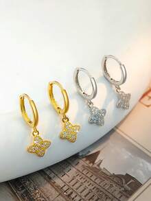 Joyería de piercing de ombligo de plata esterlina S925 con circonita cúbica - soltero - Ver 2