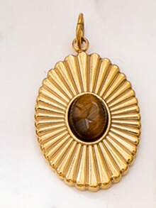 1 Pc 18K Gold Plating Stainless Steel Carabiner Chain Necklace With Heart Bow Moon Flower Pendant, Interchangeable DIY Charm Necklaces, Water Proof - Multicolor - View 23